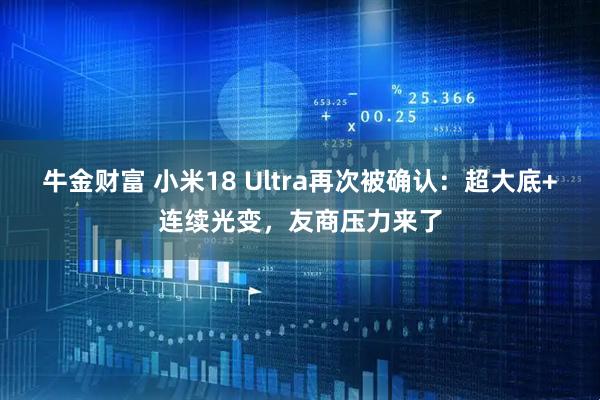 牛金财富 小米18 Ultra再次被确认：超大底+连续光变，友商压力来了